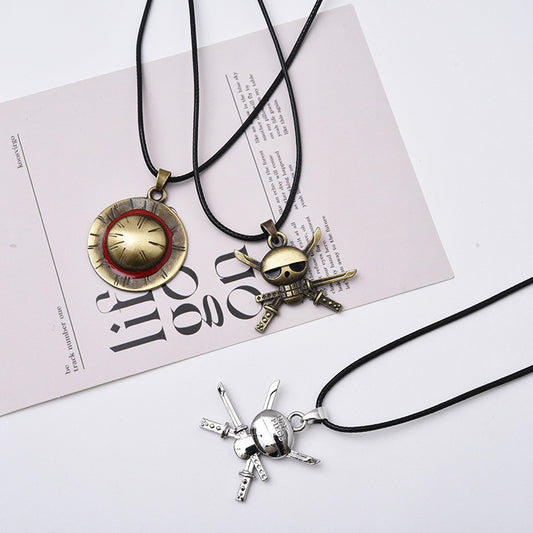 One Piece Cartoon Characters Straw Hat Luo Necklaces