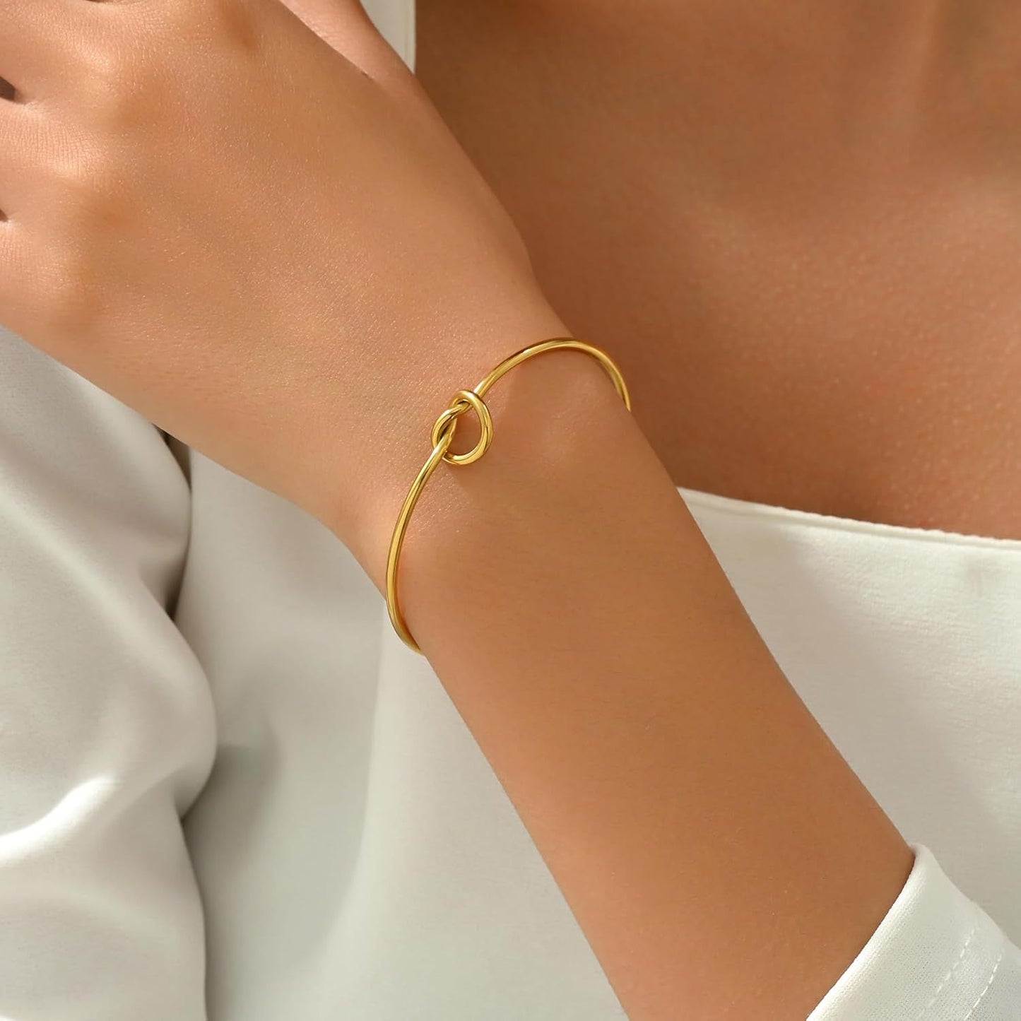 Stainless Steel Open Knotted Love Alloy Bracelets