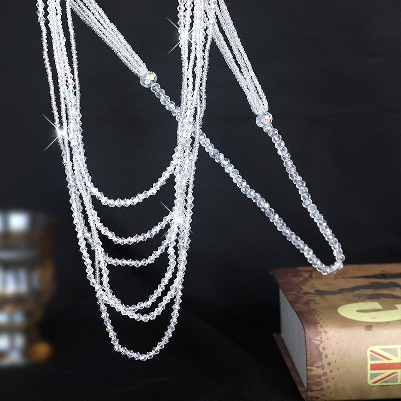 Crystal Beads Long Ornaments Costume Accessories Necklaces