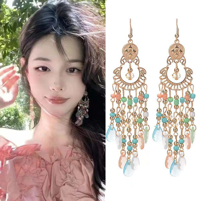 Long Fringe Special Ins Slimming Face Earrings