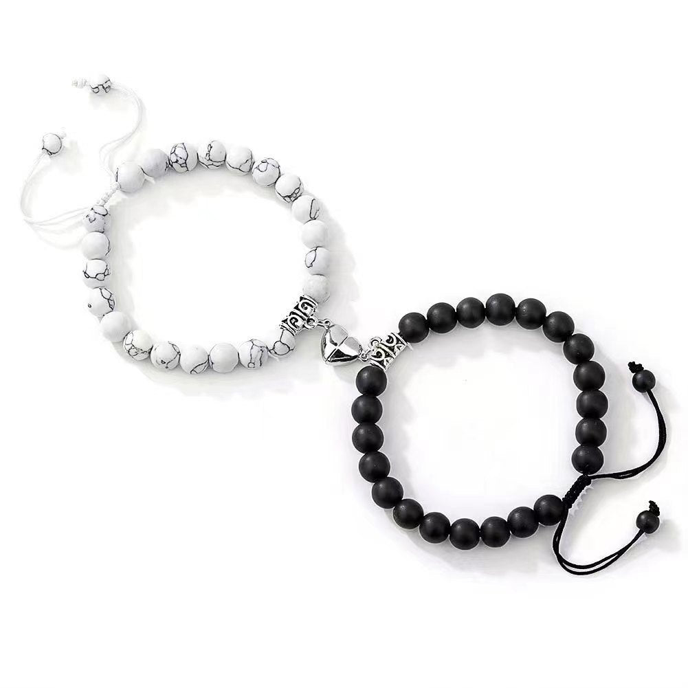 Day Turquoise Couple Love Magnetic Buckle Bracelets