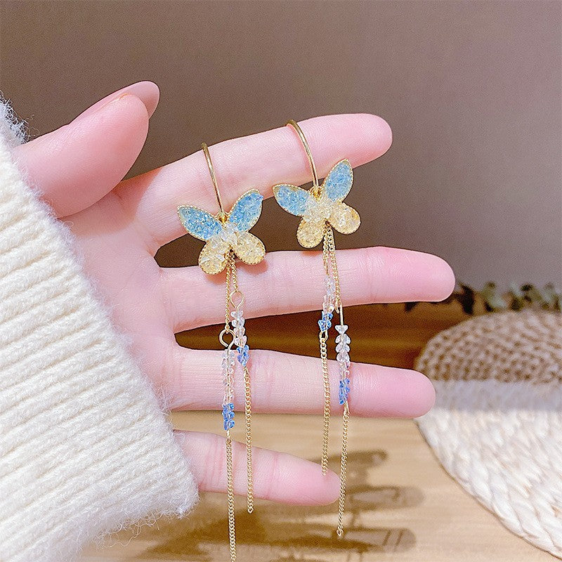 Women's Vintage Tassel Diamond High-grade Ear Minority Earrings
