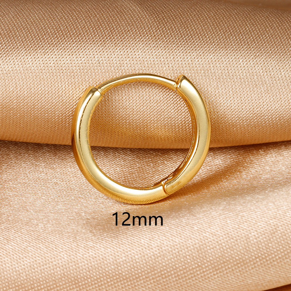 Women's Pure Sier Simple For Ear Sleeping Earrings