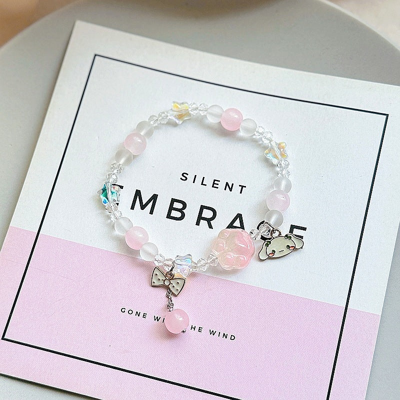 Style Mori Crystal String Beads Cat's Bracelets