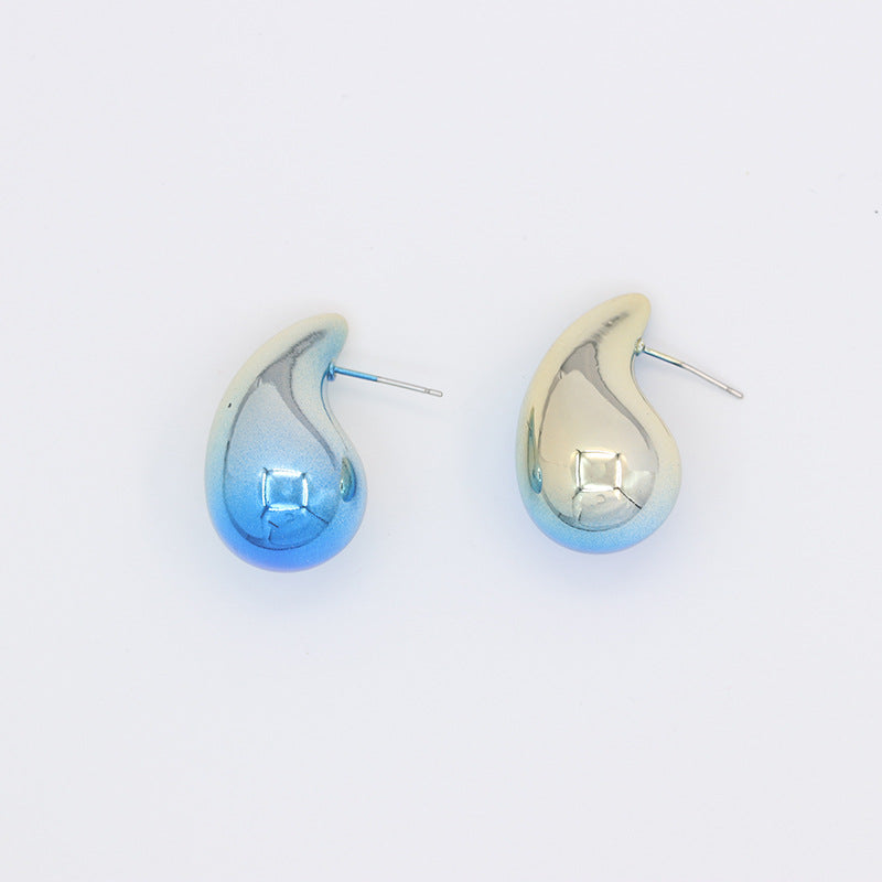 Women's Water Drop Plating Acrylic Ear Simple Earrings