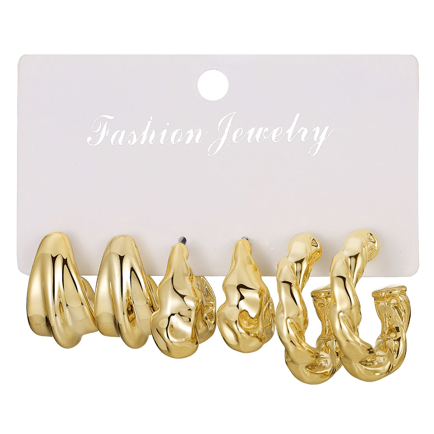 Creative Fashion Flattering Electroplated Shaped Twist Earrings