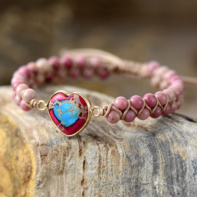 Emperor Stone Heart Shaped Double Layer Bracelets