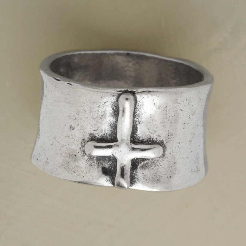 Face Shank Vintage Cross Style Popular Ring