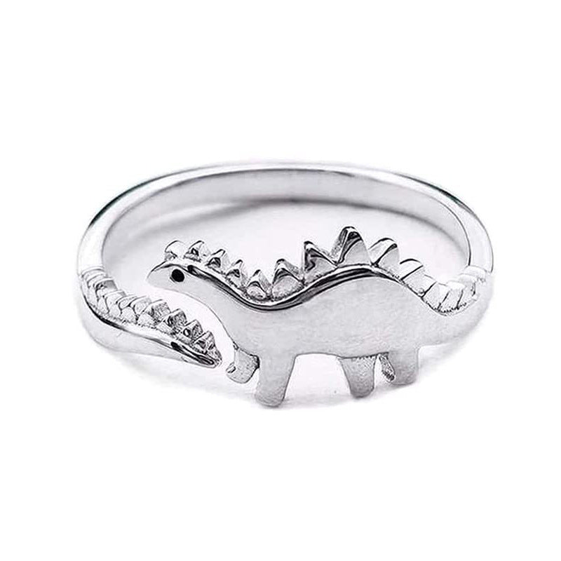 Triceratops Open Dinosaur Tyrannosaurus Female Adjustable Rings