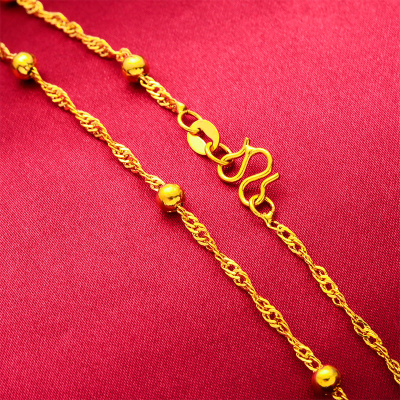 Women's Beads Water Wave Snake Bones Bead Necklaces