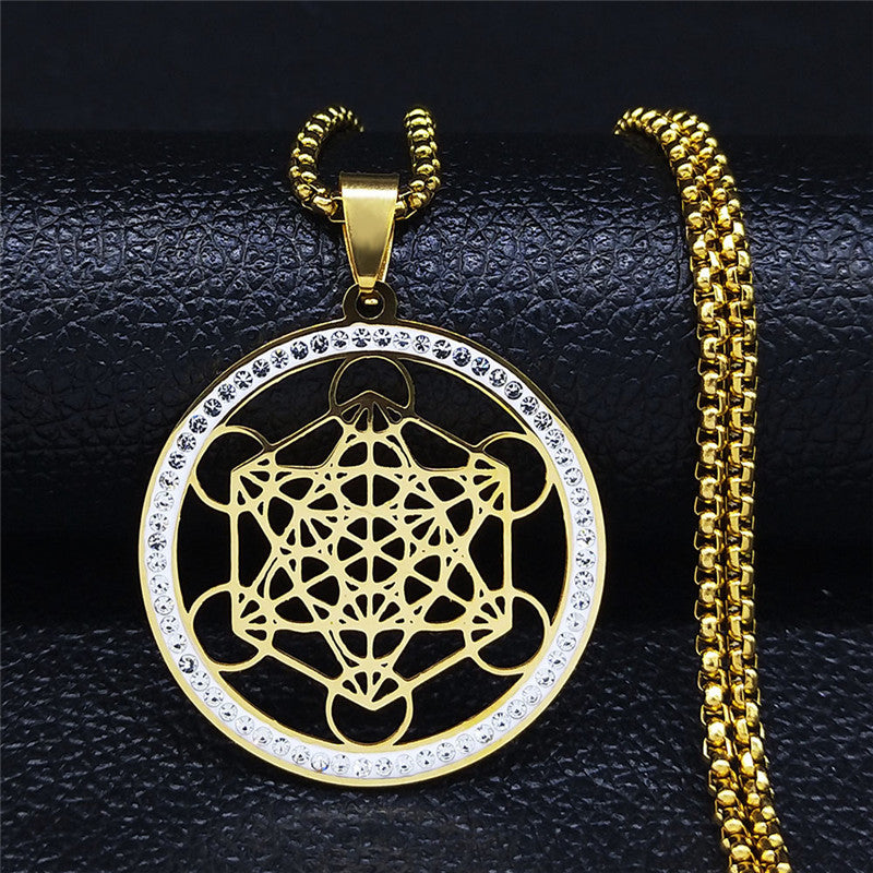 Women's & Men's Vintage Sacred Geometry Flower For Life Necklaces