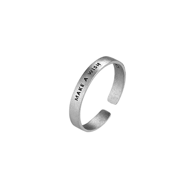 Open Female Korean Fashion Mobius Letter Rings