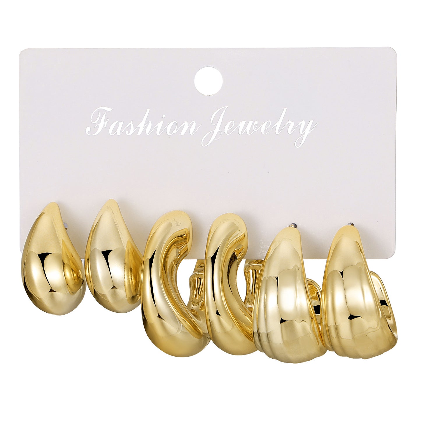 Creative Fashion Flattering Electroplated Shaped Twist Earrings