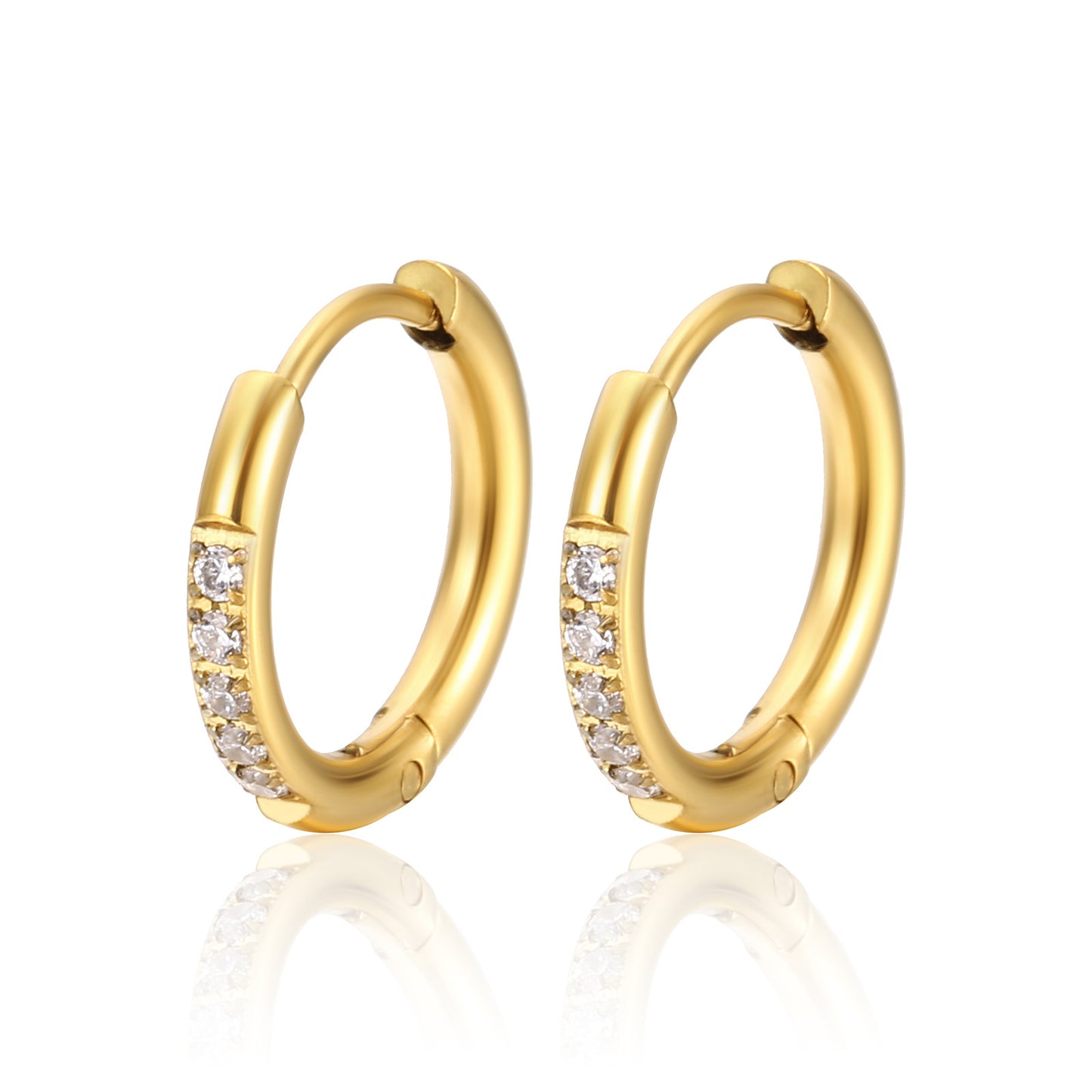 Coil Stainless Steel Titanium Ear Clip Earrings