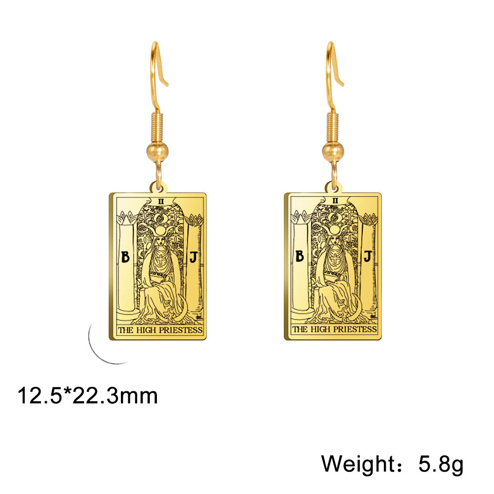 Classic Retro Tarot Series Personality Fashion Earrings