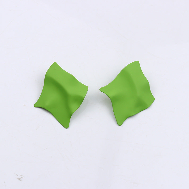 Women's Color Korean Style Irregular Texture Stylish Simple Earrings