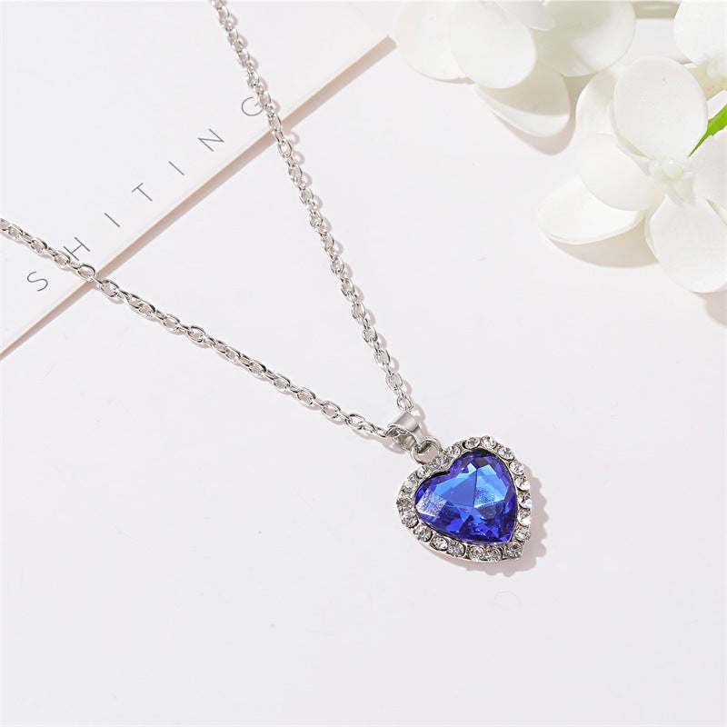 Ornament Titanic Crystal Gem Love Temperament Necklaces