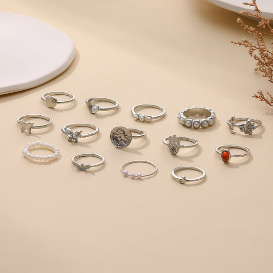 Butterfly Pin Rose Rhinestone Pearl Crescent Of The Rings