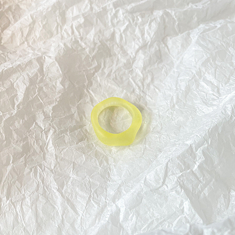 Resin Candy Color Cute Hand Jewelry Rings