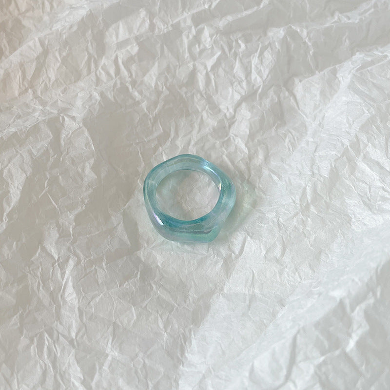 Resin Candy Color Cute Hand Jewelry Rings