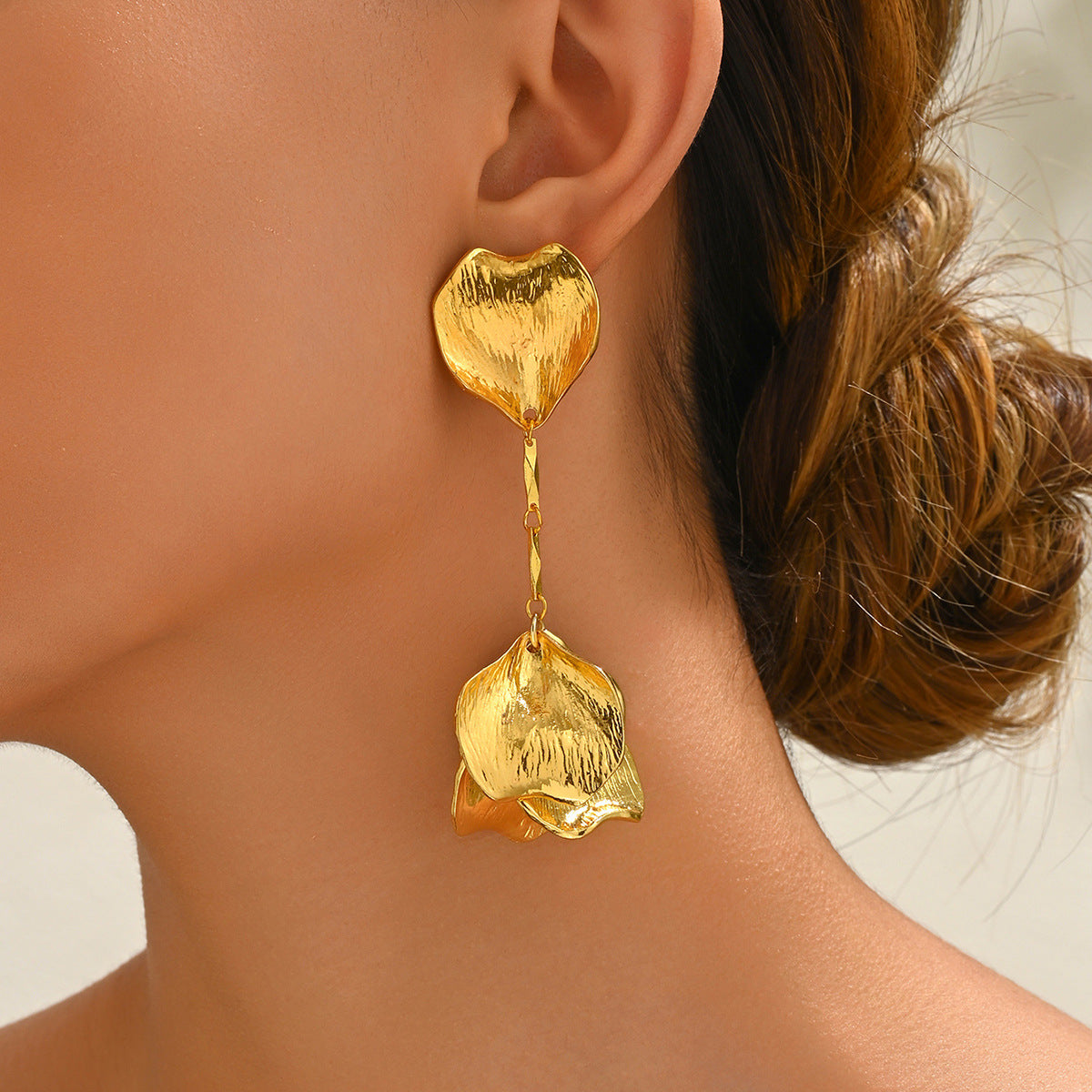 Women's Long High-grade Ginkgo Leaf Design Eardrops Earrings