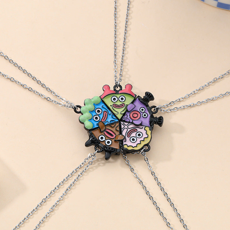 Pizza Magnetic Big Ugly Cute Good-looking Necklace