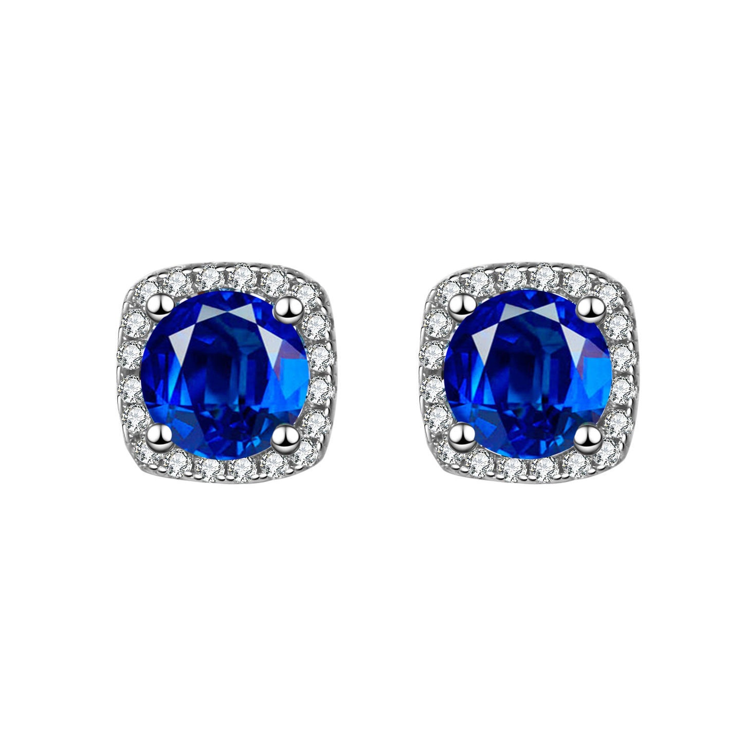 Women's Korean Square Bag Diamond Suit Auricular Stud Earrings