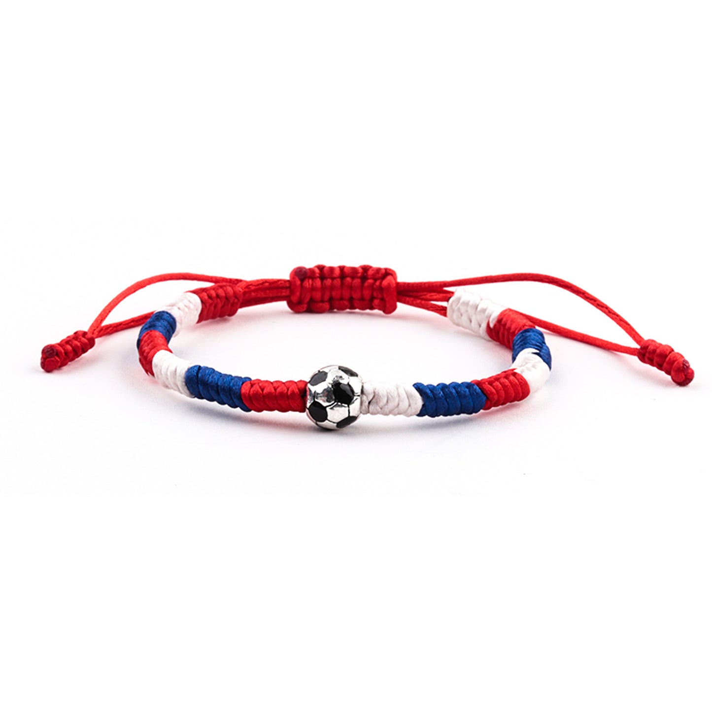 Sports Woven Adjustable Football Tennis Black Bracelets