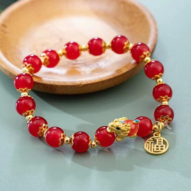 Women's Chinese Style Jade Hare Original Life Bracelets