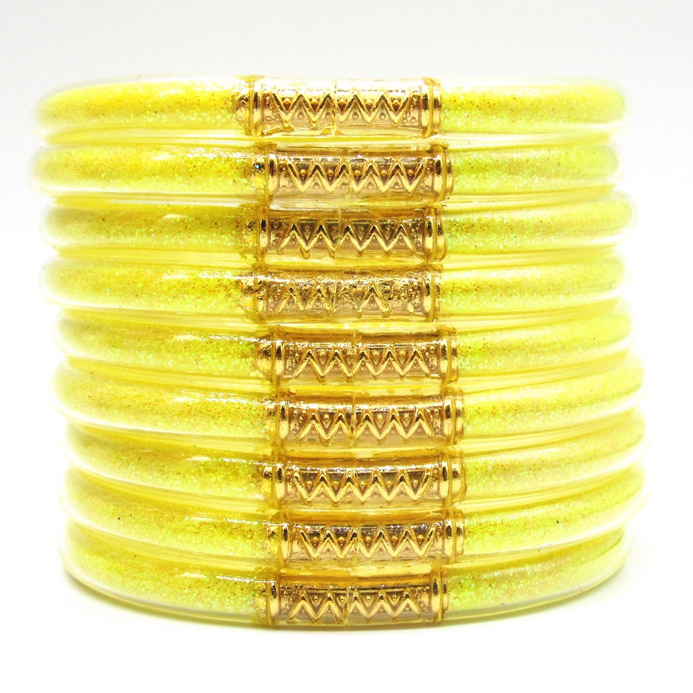 Women's Powder Combination Of Three Shiny Candy Color Bracelet