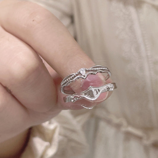 Women's & Men's Knight Couple Simple Design One Pair Valentine's Day Rings