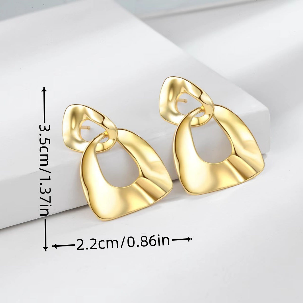 Metal Gold Personalized Eardrops Female Style Earrings