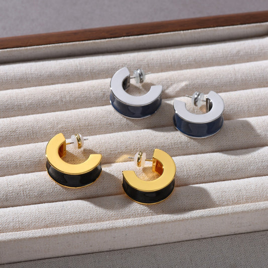 Drip Glazed Fashionable Simple Design Sier Temperament Everyday Rings