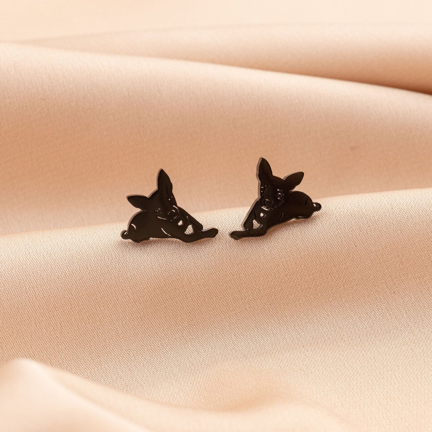 Stainless Steel Zodiac Puppy Style Small Earrings