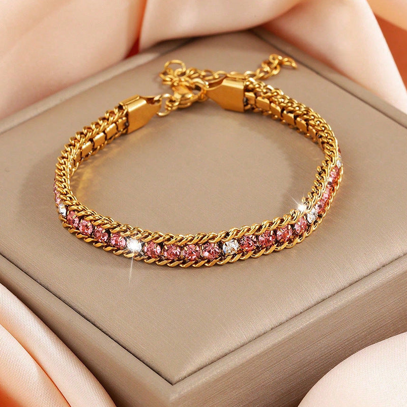 Women's Fashion Summer Versatile Personality Temperament Chain Titanium Bracelets