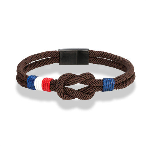 Women's & Men's French Flag Fashion Milan Rope Carrying Bracelets