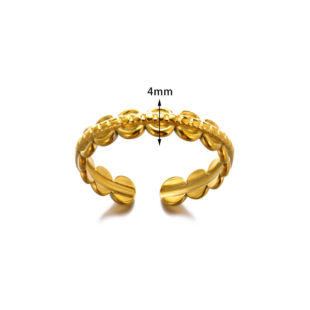 Women's Simple Geometric Chain Stainless Steel Oil Rings