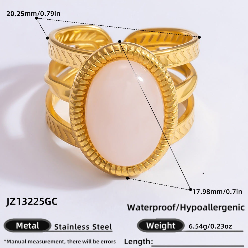 Stone Light Luxury Retro Niche High-grade Rings