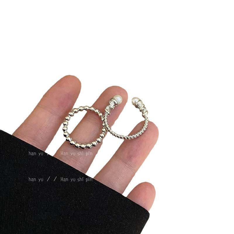 Vintage Court Style Flowers Opal Female Niche Rings