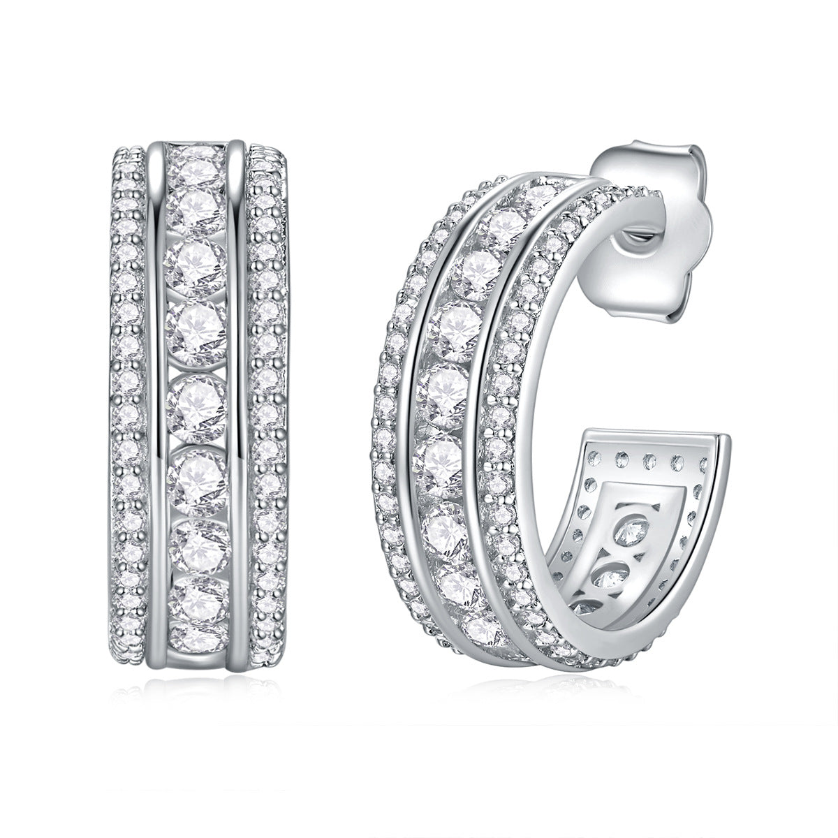Women's Temperament Special Interest Light Luxury Sier Earrings