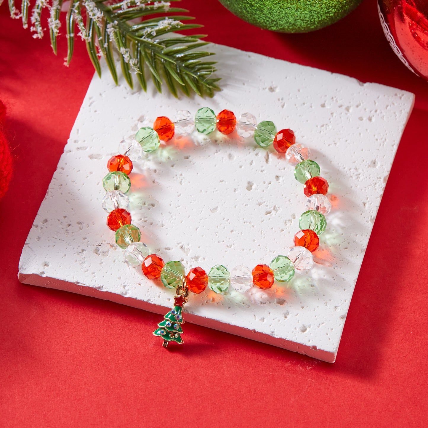 Ornament Crystal String Beads Female Santa Bracelets