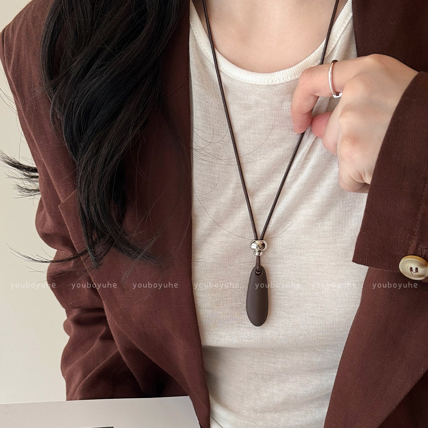 Women's Niche Minimalist Water Drop High-grade Halter Necklace
