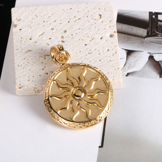 Vintage Sunflower Stainless Sun God Fashion Pendants