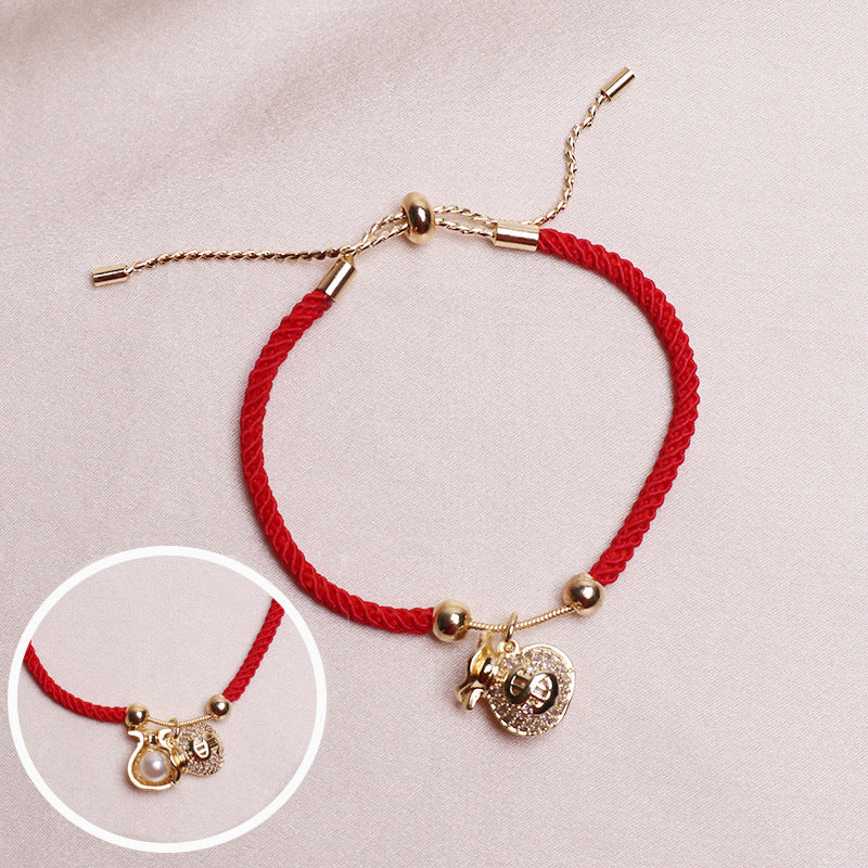 Dragon Life Red Rope Female Hand Bracelets