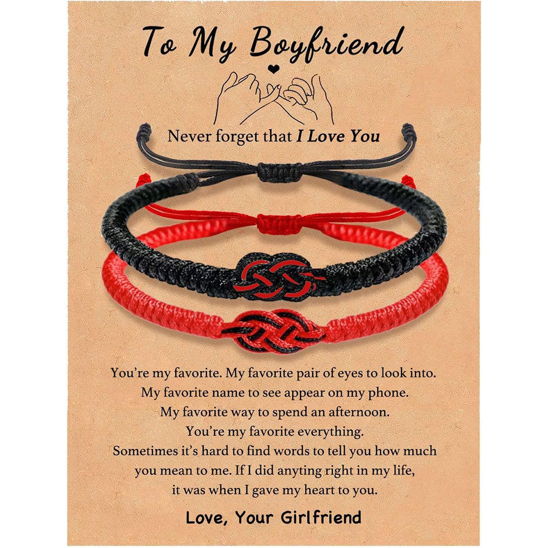 Black Red Ropes Hand-woven Adjustable Weaving In Bracelets