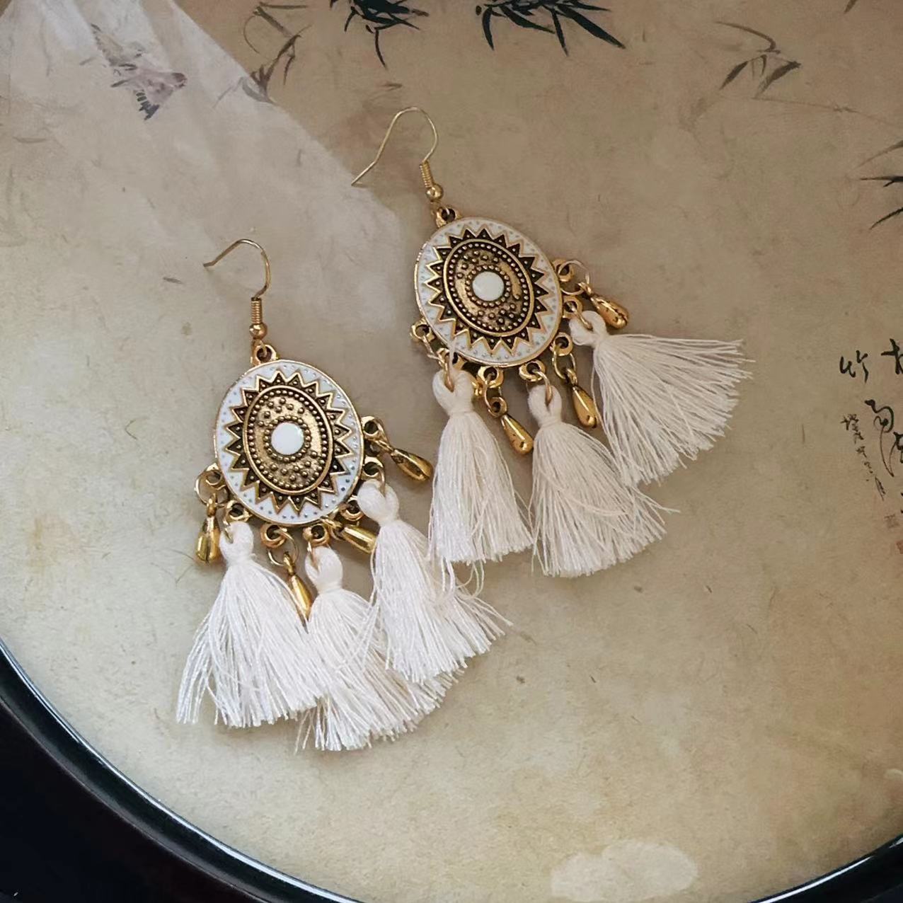 Tassel Niche Ethnic Style Ear Hook Temperament Earrings