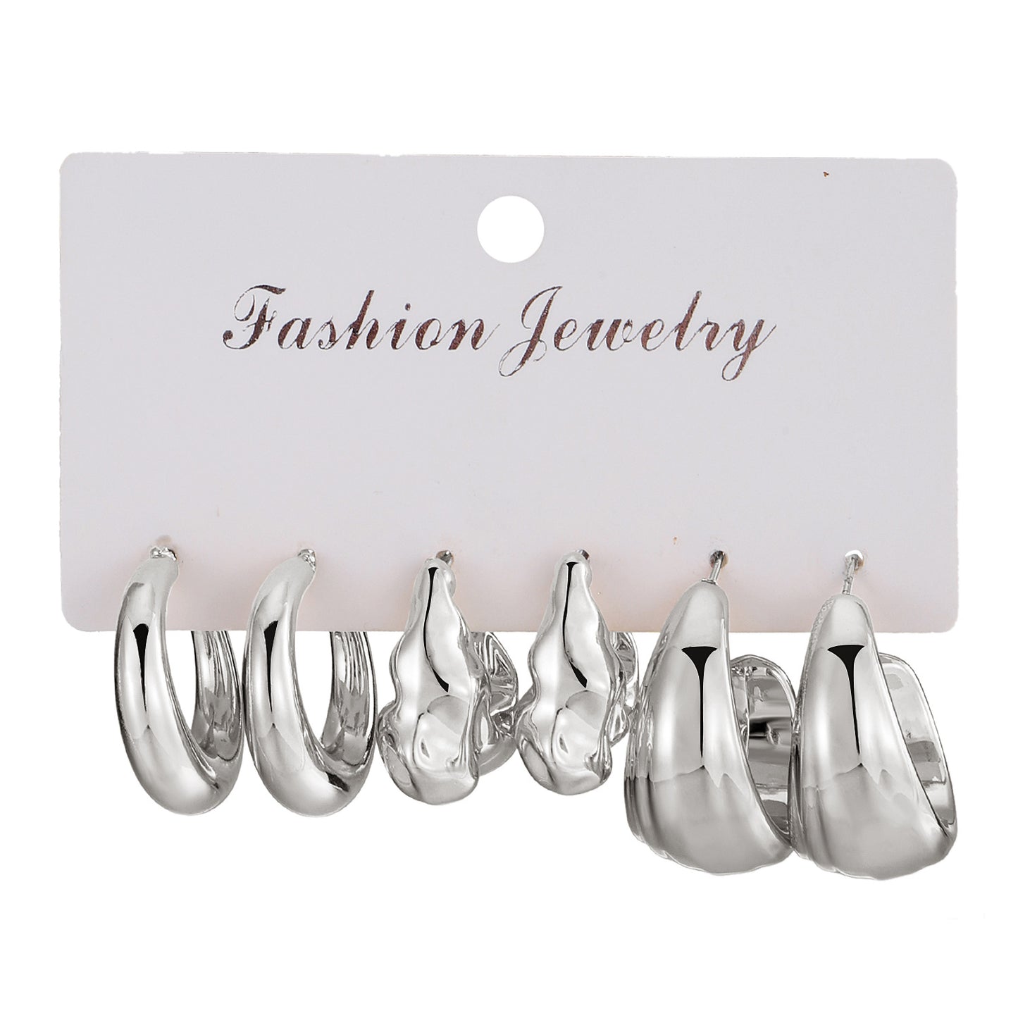 Creative Fashion Flattering Electroplated Shaped Twist Earrings