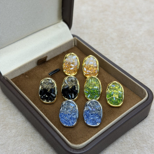 Women's Niche Crystal Gradient High-grade Fresh Light Luxury Trendy Exquisite Refined Rings