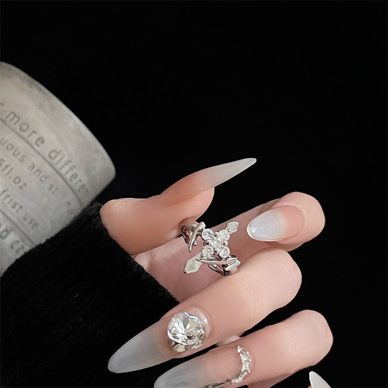 Women's Design Light Luxury High-grade Gang Drill Rings