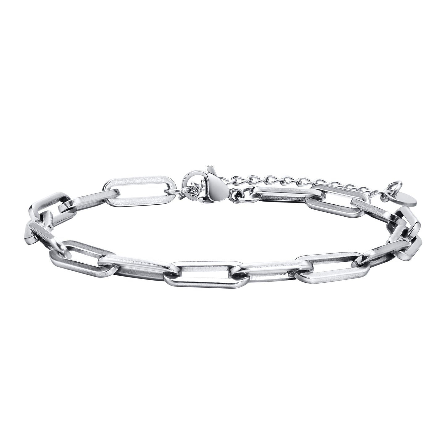 Men's Stainless Steel Flat Length Cross Chain Color Bracelets